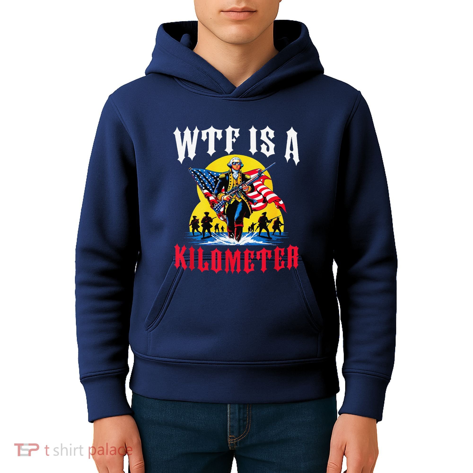 Wtf Is A Kilometer George President Kids Hoodie