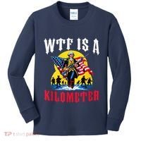 Wtf Is A Kilometer George President Kids Long Sleeve Shirt thumb 0