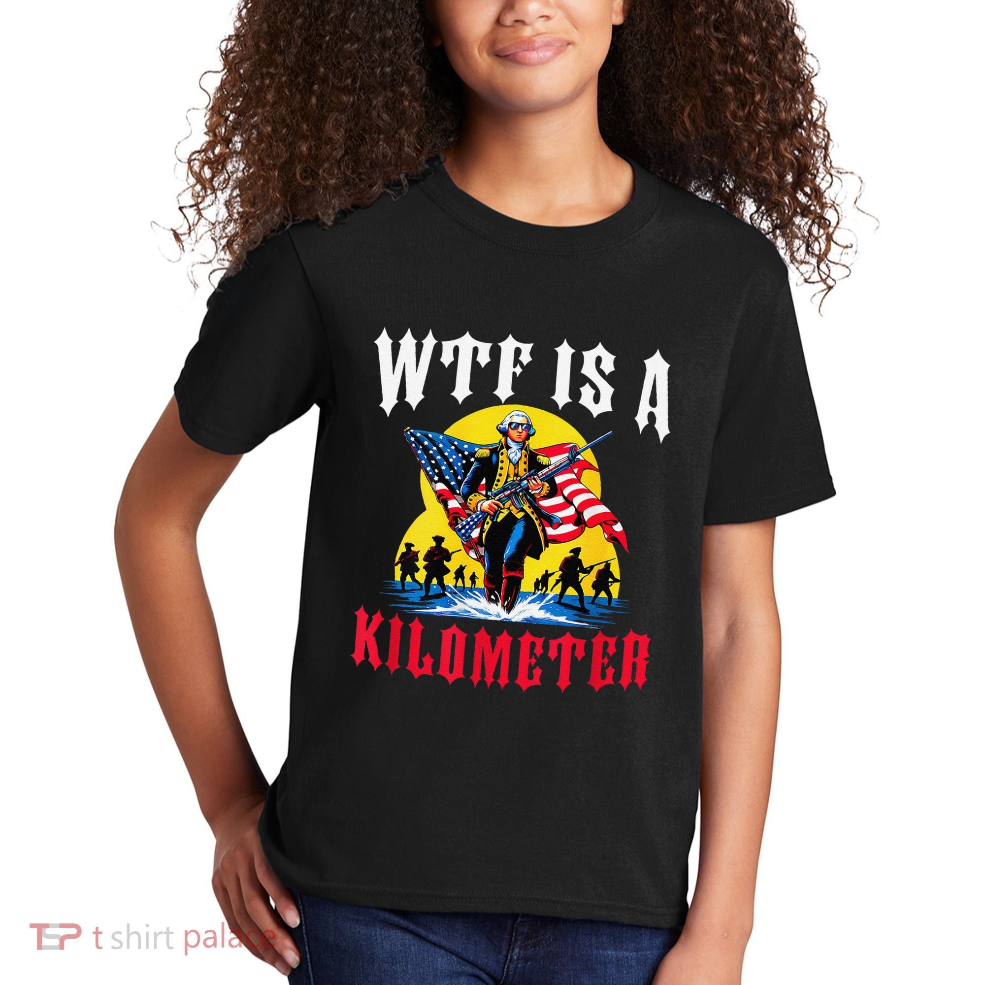 Wtf Is A Kilometer George President Kids T-Shirt