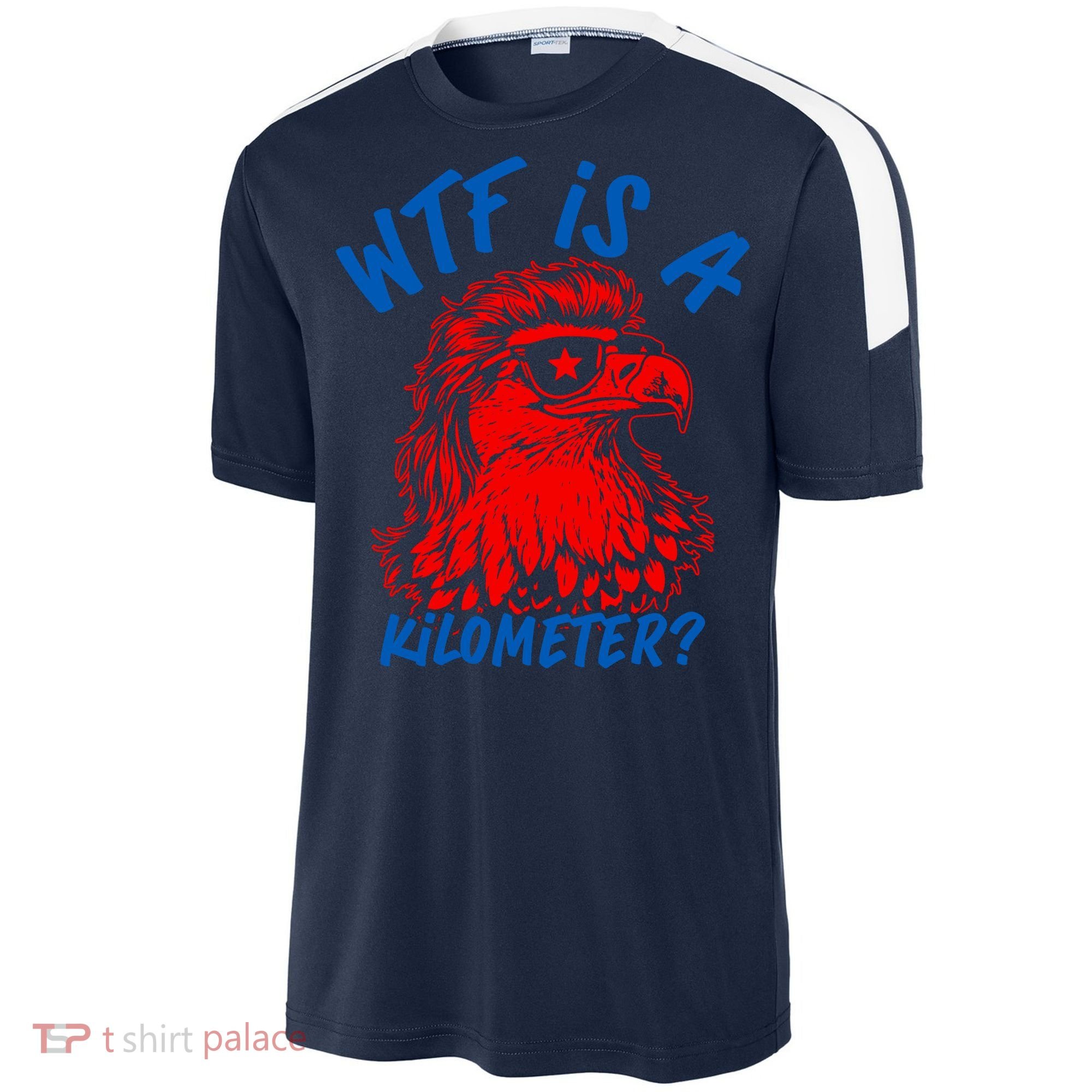WTF Is A Kilometer? Eagle 4th Of July Sport-Tek Competitor United Soccer Jersey