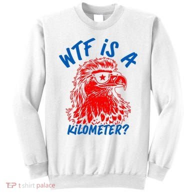 WTF Is A Kilometer? Eagle 4th Of July Sweatshirt