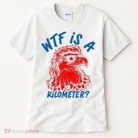 WTF Is A Kilometer? Eagle 4th Of July Tall T-Shirt thumb 0