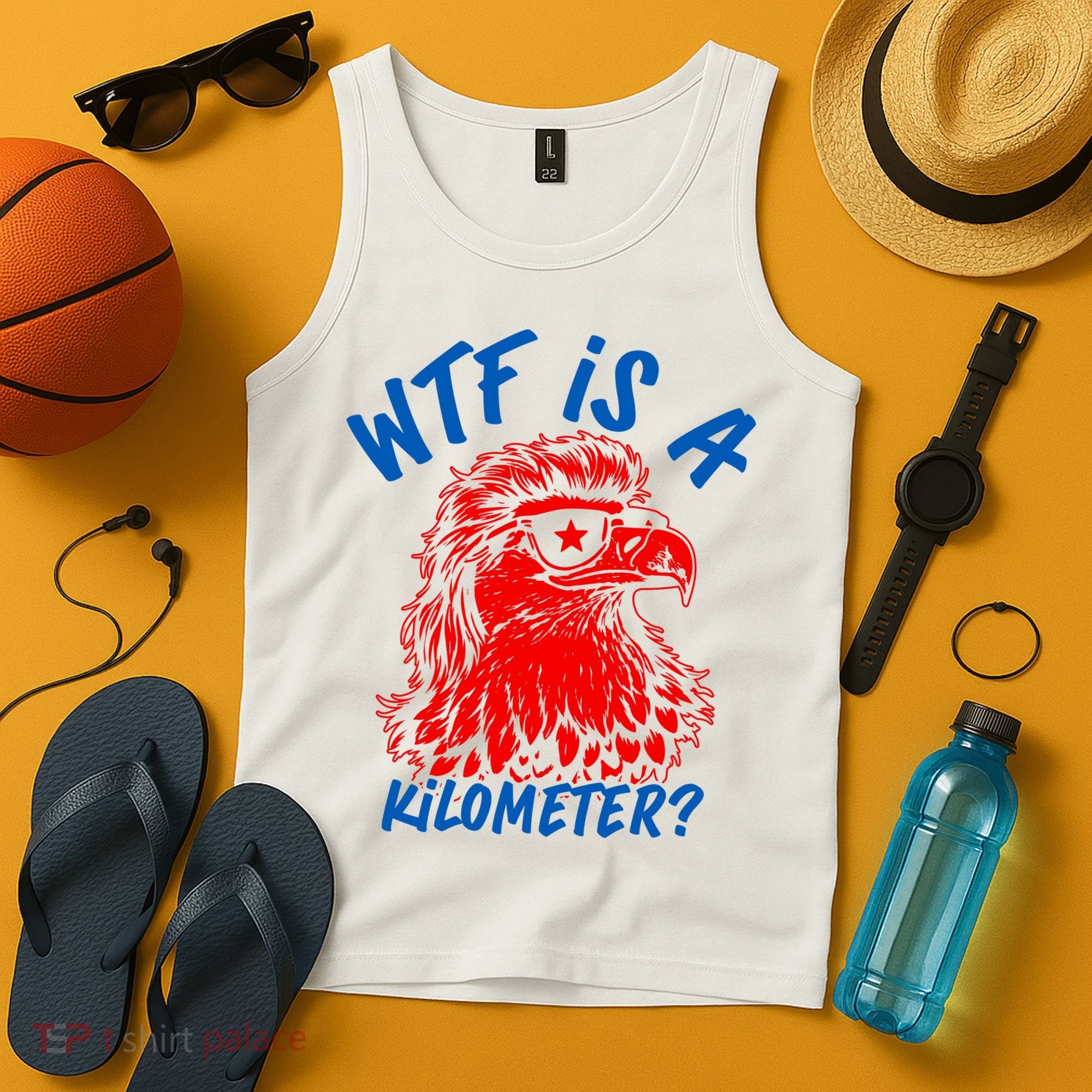 WTF Is A Kilometer? Eagle 4th Of July Tank Top