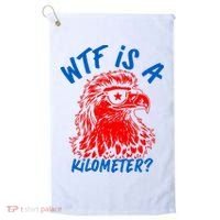 WTF Is A Kilometer? Eagle 4th Of July Golf Towel thumb 0