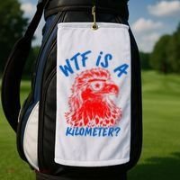 WTF Is A Kilometer? Eagle 4th Of July Golf Towel thumb 2