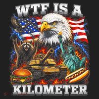 WTF Is A Kilometer? Patriotic Eagle American Graphic Women's Sweatshirt thumb 2