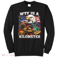WTF Is A Kilometer? Patriotic Eagle American Graphic Sweatshirt thumb 0