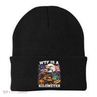 WTF Is A Kilometer? Patriotic Eagle American Graphic Beanie thumb 0