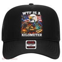 WTF Is A Kilometer? Patriotic Eagle American Graphic Hat thumb 0