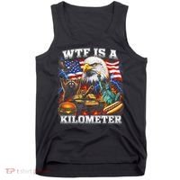 WTF Is A Kilometer? Patriotic Eagle American Graphic Tank Top thumb 0