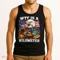 WTF Is A Kilometer? Patriotic Eagle American Graphic Tank Top thumb 3