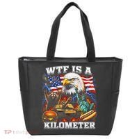WTF Is A Kilometer? Patriotic Eagle American Graphic Tote Bag thumb 0