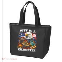 WTF Is A Kilometer? Patriotic Eagle American Graphic Tote Bag thumb 3