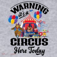 Warning It'S A Circus Here Today Carnival Birthday Party Women's Sweatshirt thumb 2