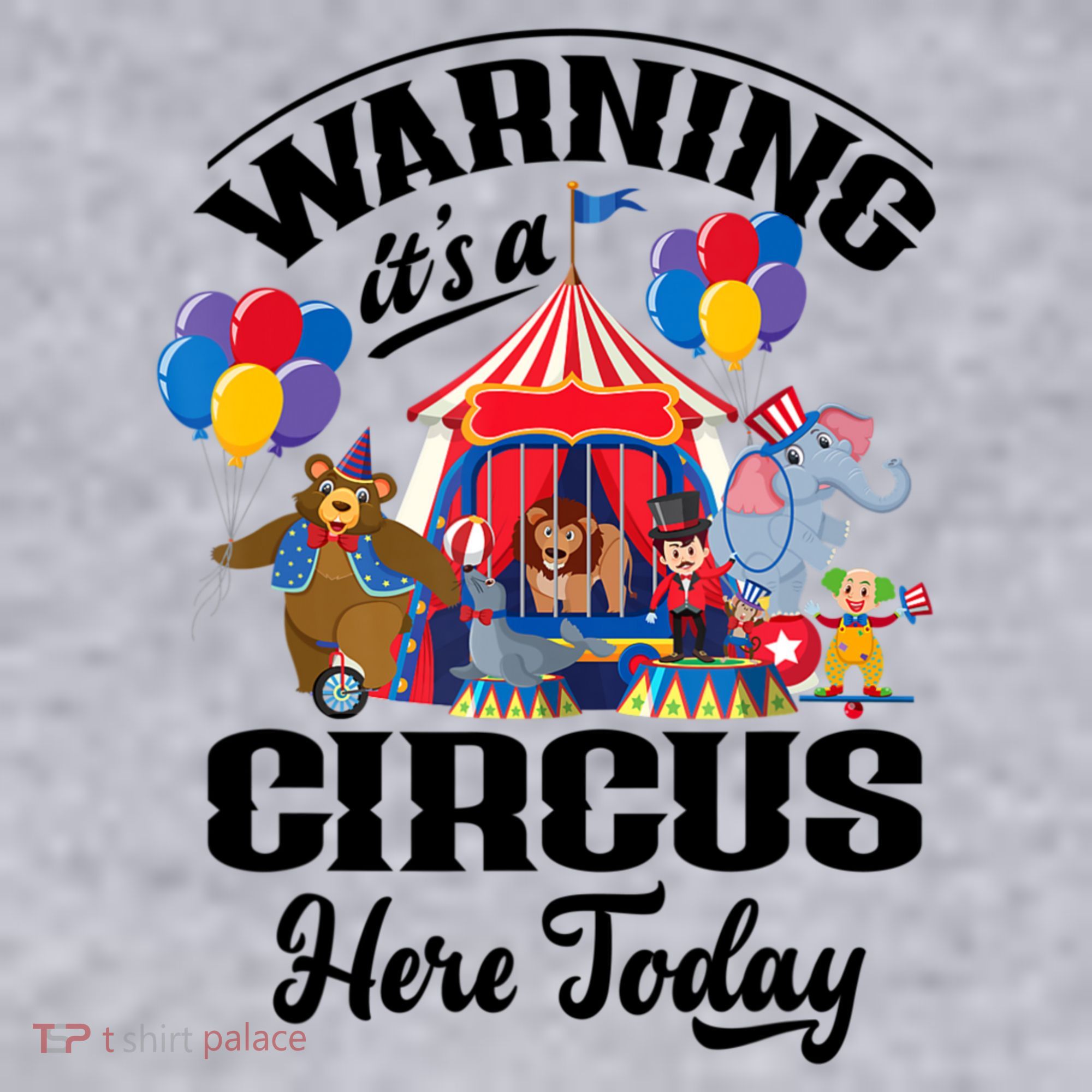 Warning It'S A Circus Here Today Carnival Birthday Party Women's Sweatshirt