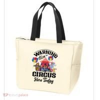 Warning It'S A Circus Here Today Carnival Birthday Party Tote Bag thumb 3