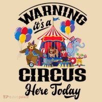 Warning It'S A Circus Here Today Carnival Birthday Party Tote Bag thumb 4