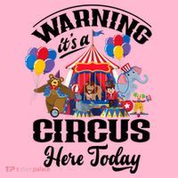 Warning It'S A Circus Here Today Carnival Birthday Party Coaster thumb 2