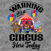 Warning It'S A Circus Here Today Carnival Birthday Party Toddler Hoodie thumb 2