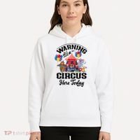Warning It'S A Circus Here Today Carnival Birthday Party Hoodie thumb 5