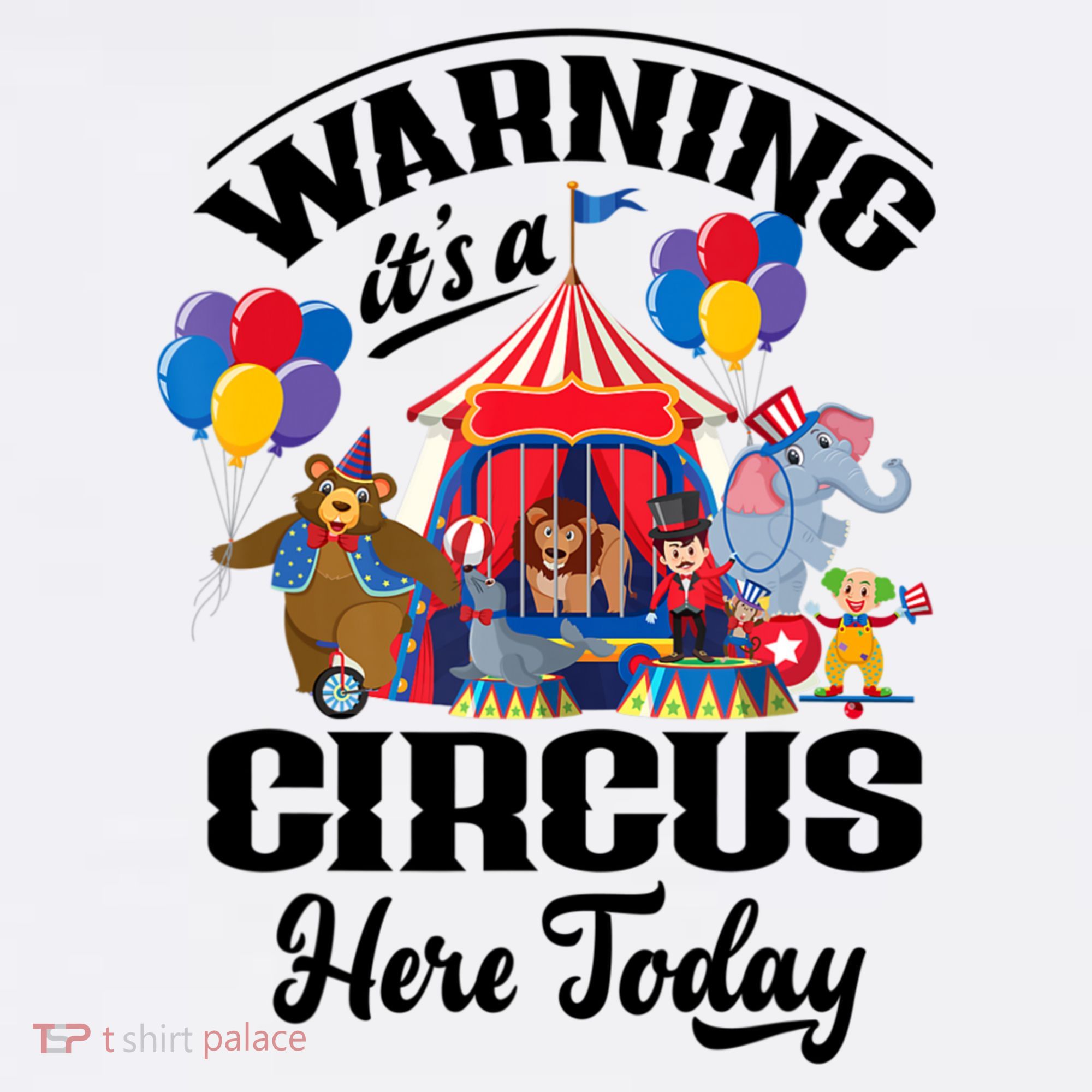 Warning It'S A Circus Here Today Carnival Birthday Party Women's Hoodie