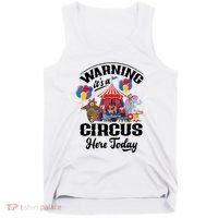 Warning It'S A Circus Here Today Carnival Birthday Party Tank Top thumb 0