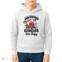 Warning It'S A Circus Here Today Carnival Birthday Party Kids Hoodie thumb 4