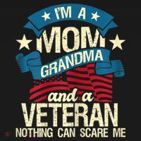 Womens I'm A Mom Grandma And A Veteran Patriotic American Flag T-Shirt thumb 7