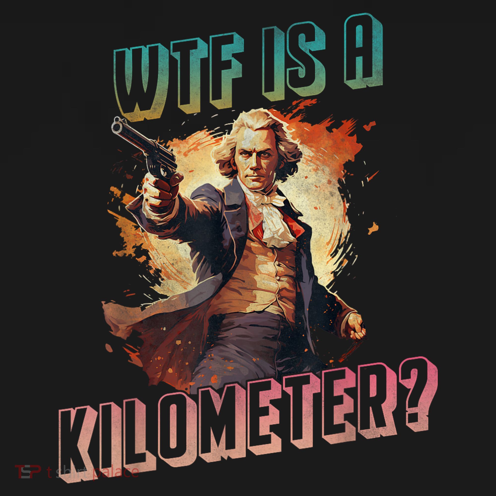 WTF Is A Kilometer Funny American George Washington Women's Hoodie