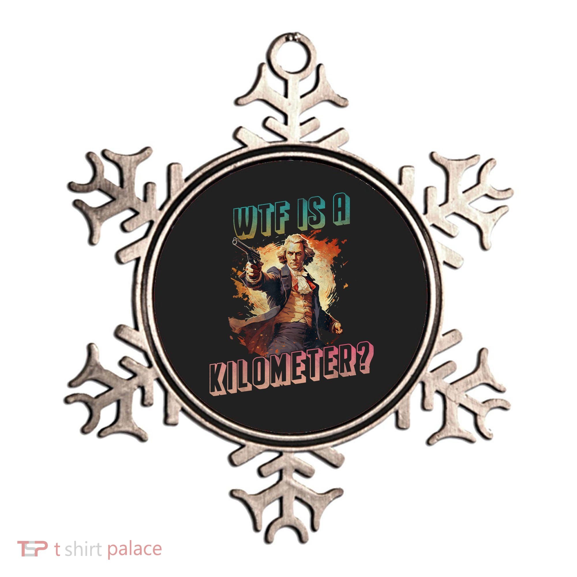 WTF Is A Kilometer Funny American George Washington Ornament