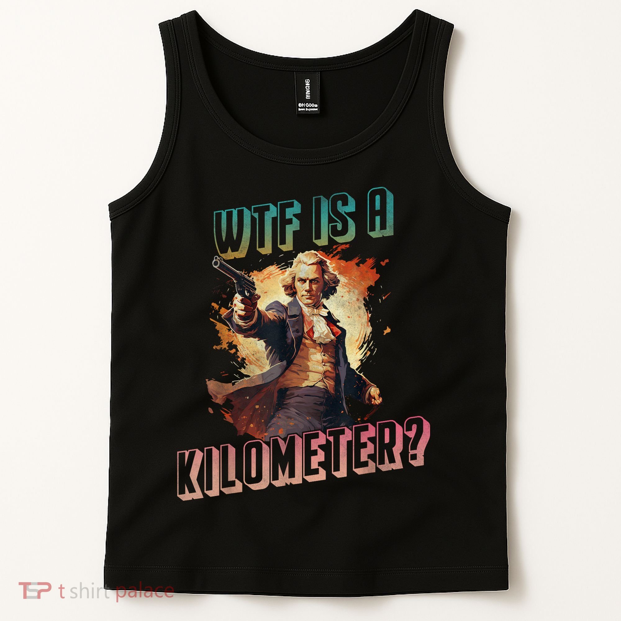 WTF Is A Kilometer Funny American George Washington Tank Top