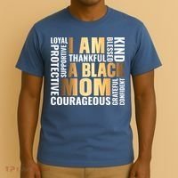 Womens I'm A Black Mom African American Mother's Day T-Shirt thumb 3