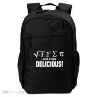 Wo I Ate Some Pie And It Was Delicious Funny Math Pun Pi Day V-Neck Backpack thumb 0