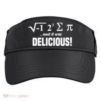 Wo I Ate Some Pie And It Was Delicious Funny Math Pun Pi Day V-Neck Adult Drive Performance Visor thumb 0