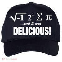 Wo I Ate Some Pie And It Was Delicious Funny Math Pun Pi Day V-Neck Five-Panel Snapback Cap thumb 0