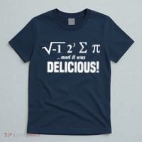 Wo I Ate Some Pie And It Was Delicious Funny Math Pun Pi Day V-Neck T-Shirt thumb 5