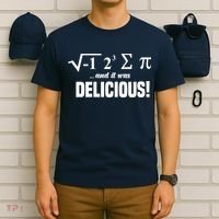 Wo I Ate Some Pie And It Was Delicious Funny Math Pun Pi Day V-Neck T-Shirt thumb 6
