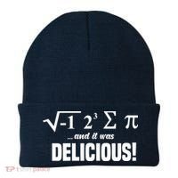Wo I Ate Some Pie And It Was Delicious Funny Math Pun Pi Day V-Neck Beanie thumb 0