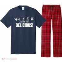 Wo I Ate Some Pie And It Was Delicious Funny Math Pun Pi Day V-Neck Pajama Set thumb 0