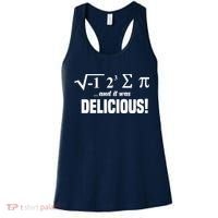 Wo I Ate Some Pie And It Was Delicious Funny Math Pun Pi Day V-Neck Women's Tank Top thumb 0