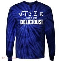 Wo I Ate Some Pie And It Was Delicious Funny Math Pun Pi Day V-Neck Tie-Dye Long Sleeve Shirt thumb 0