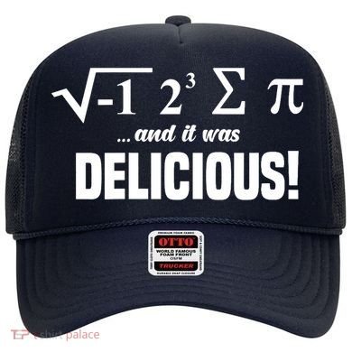Wo I Ate Some Pie And It Was Delicious Funny Math Pun Pi Day V-Neck Hat
