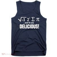 Wo I Ate Some Pie And It Was Delicious Funny Math Pun Pi Day V-Neck Tank Top thumb 0
