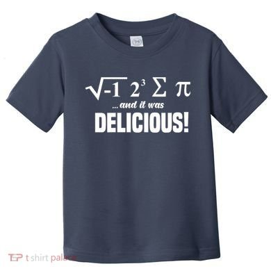 Wo I Ate Some Pie And It Was Delicious Funny Math Pun Pi Day V-Neck Toddler T-Shirt