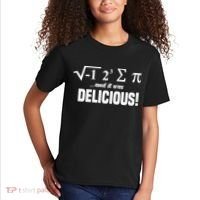 Wo I Ate Some Pie And It Was Delicious Funny Math Pun Pi Day V-Neck Kids T-Shirt thumb 2