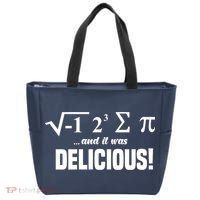 Wo I Ate Some Pie And It Was Delicious Funny Math Pun Pi Day V-Neck Tote Bag thumb 0