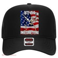 WTF Is A Kilometer American Skeleton Funny Hat thumb 0