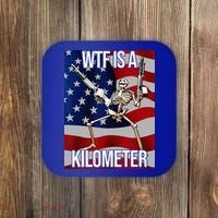 WTF Is A Kilometer American Skeleton Funny Coaster thumb 0
