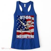 WTF Is A Kilometer American Skeleton Funny Women's Tank Top thumb 0