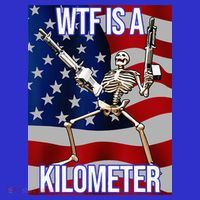 WTF Is A Kilometer American Skeleton Funny Women's T-Shirt thumb 6